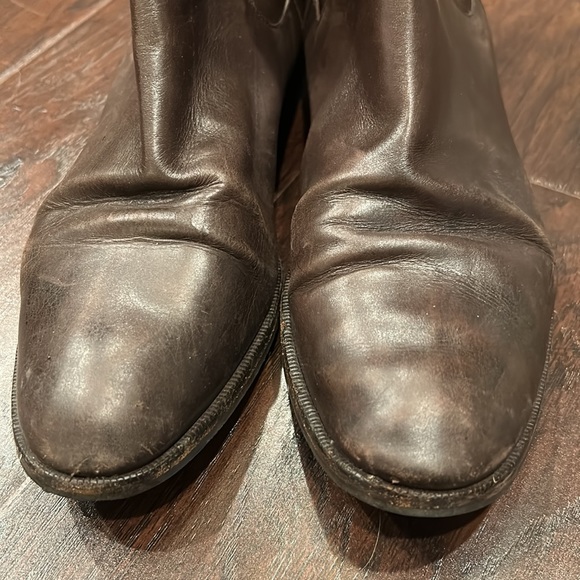 Helmet Lang brown Italian leather booties. - Picture 3 of 8